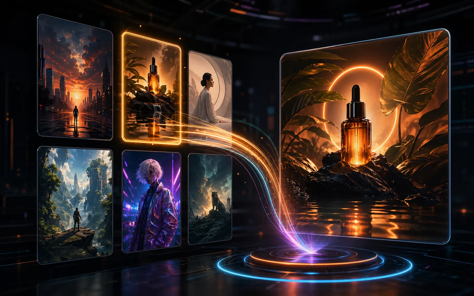 GPT Image 2 templates turning scene cards into a finished product-style image